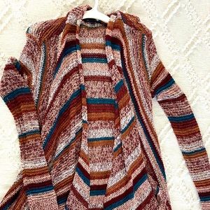 Striped knit cardigan
